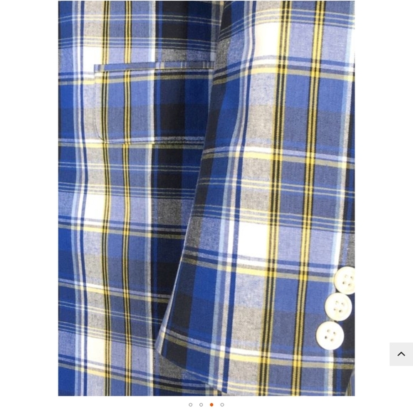 O'Connells Authentic Cotton Madras Plaid Gingham Sport Coat Blazer Mens 40R - Picture 3 of 14